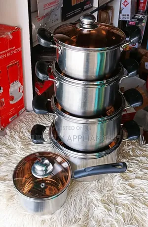 Jp 10pcs Stainless Cookware Set With Glass Lids