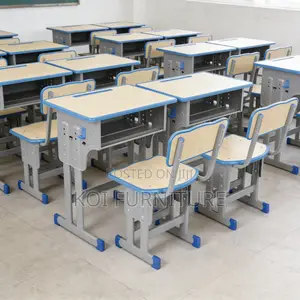 Kids Combo Modern Height-Adjustable Classroom Desk and Chair Sets