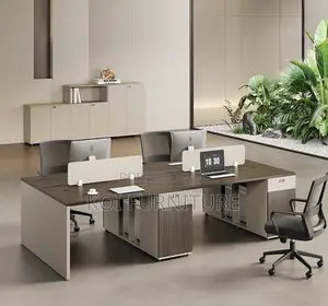 Office Desk : Mop04 Modern Four-Person Office Workstation