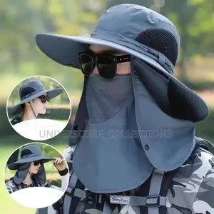 Uv Protection Sun Hat With Neck and Face Flap for Fishing and Hiking