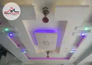 Symmetrical Square Gypsum Ceiling Design Installation