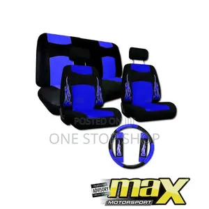Breathable,Wear Resistant ,Dirt Repellant Fabric Seat Cover Blue_black