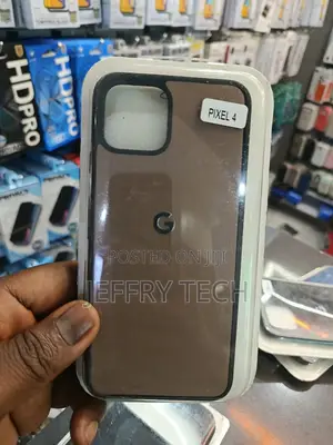 Google Pixel 4 Camera Protection Premium Leather Silicone Case