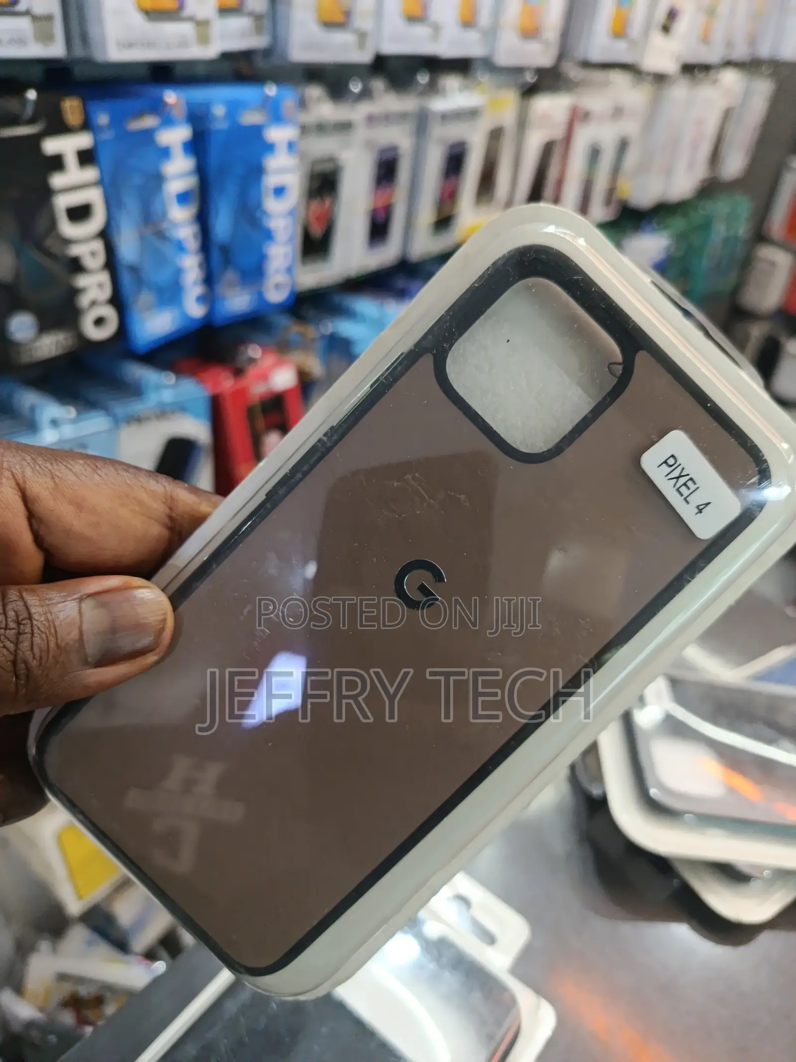 Google Pixel 4 Camera Protection Premium Leather Silicone Case