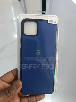 Blue Liquid Leather Silicone Case Designed for the Google Pixel 4 Xl