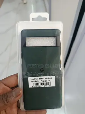 Dark Green Leather Phone Case for a Google Pixel 7a