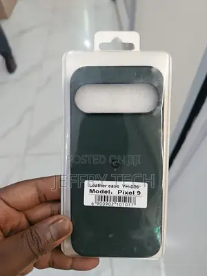 Dark Green Leather Pixel 9 Case, Designed to Provide Both Style