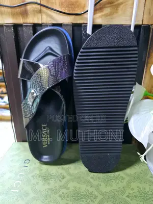 Croc Detail Versace Men Sandals Size 40-45