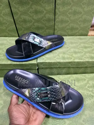 Croc Detail Versace Men Sandals Size 40-45