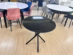 Black Top Glass Outdoor Balcony Table