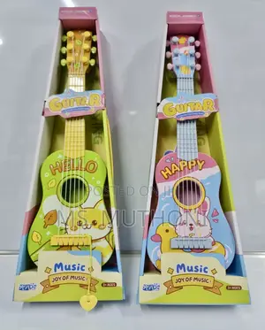 Colorful 4-String Musical Journey Cartoon Guitar Toys for Children