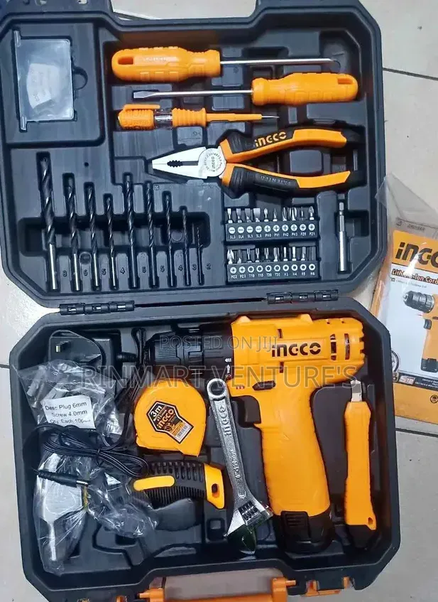 Ingco Cordless Drill Set 12v