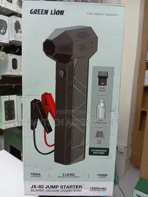 Green Lion Jx-82 3-in-1 Portable Jump Starter, Vacuum, and Blower.