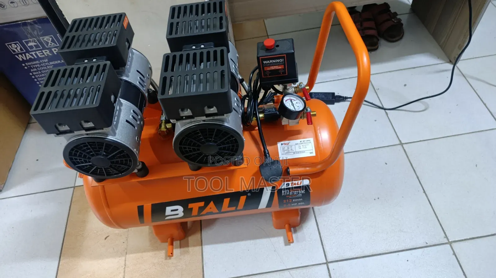 Btali 50l Silent Compressor/50l Oilless Air Compressor Double Piston