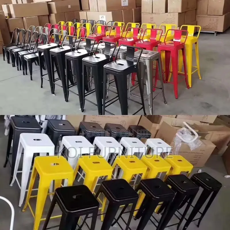Barstools; Armless Non Adjustable Barstools