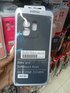Hot 50 I Black Infinix Branded Silicone Phone Cover
