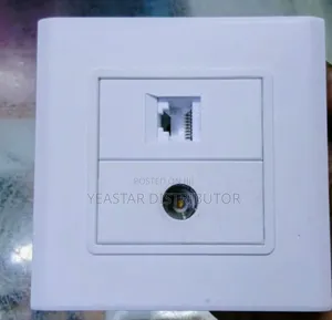 Single Faceplate With Rj 11 and Tv Connectors