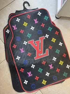 Louis Vuitton Mats With Iconic Pattern Design With Lv Red Logo Style