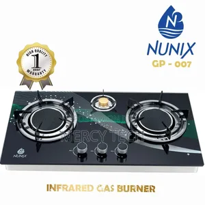 Nunix 3-Burner Infrared Gas Cooker