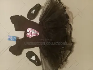 Co Mplete Black Ballet Set in Black-Dress,Stockings and Shoes