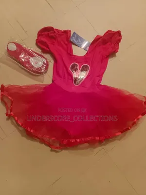 Red Girl Complete Ballet Set- Dress, Shoe and Stockings