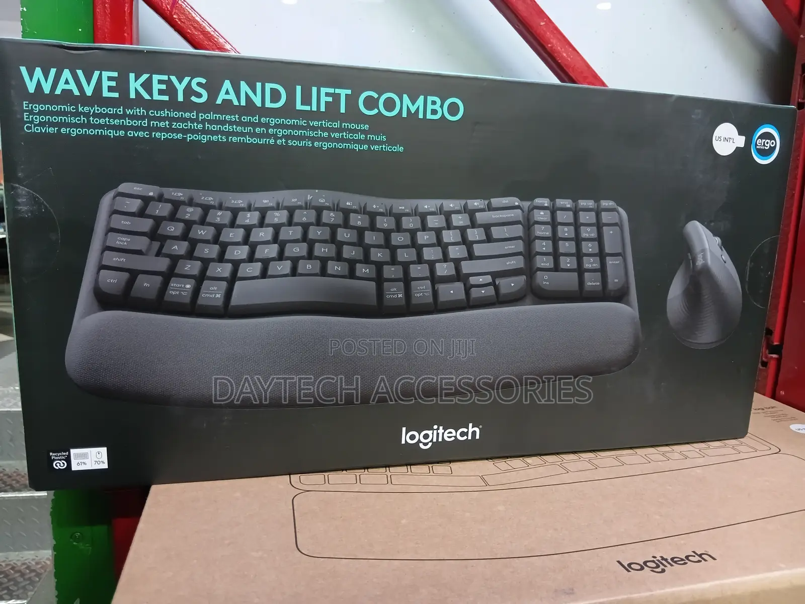 Logitech Wave Keys and Lift Combo Keyboard Mouse - Black