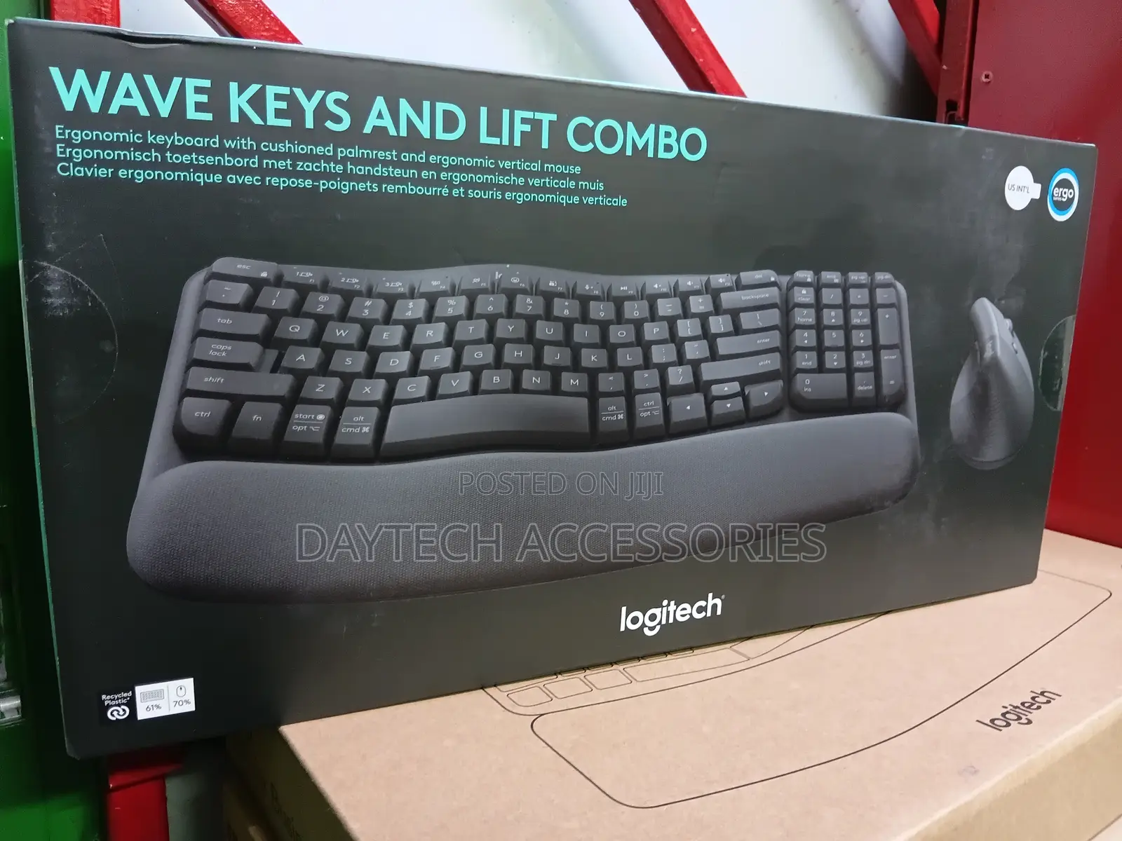Logitech Wave Keys and Lift Combo Keyboard Mouse - Black