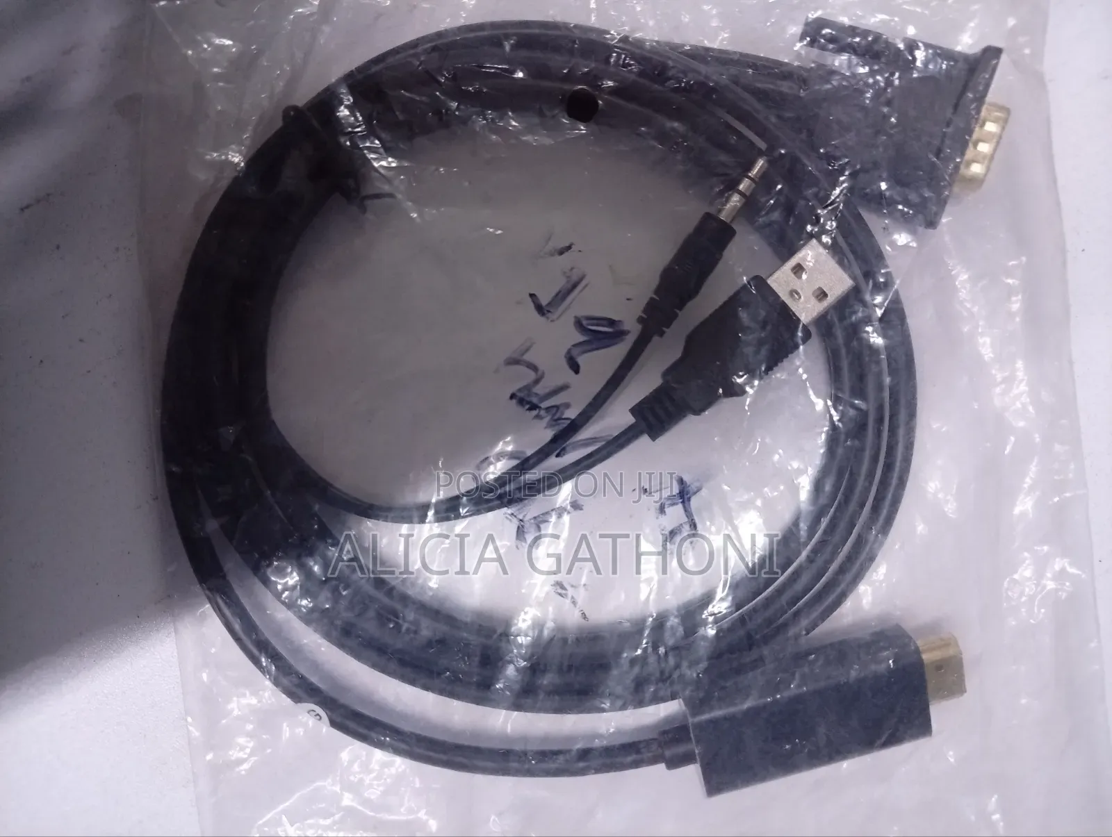 Hdmi to Vga Cable 2mtr (Usb+Audio Jack)