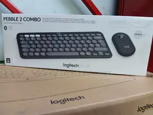 Logitech Pebble 2 Combo Wireless Keyboard and Mouse Set in Graphite.