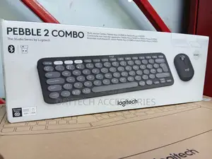 Logitech Pebble 2 Combo Wireless Keyboard and Mouse Set in Graphite.