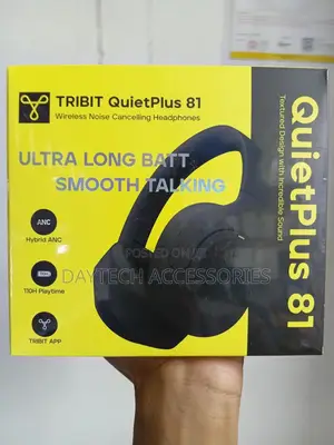 Tribit Quietplus 81 Wireless Noise-Cancelling Headphones in Black.
