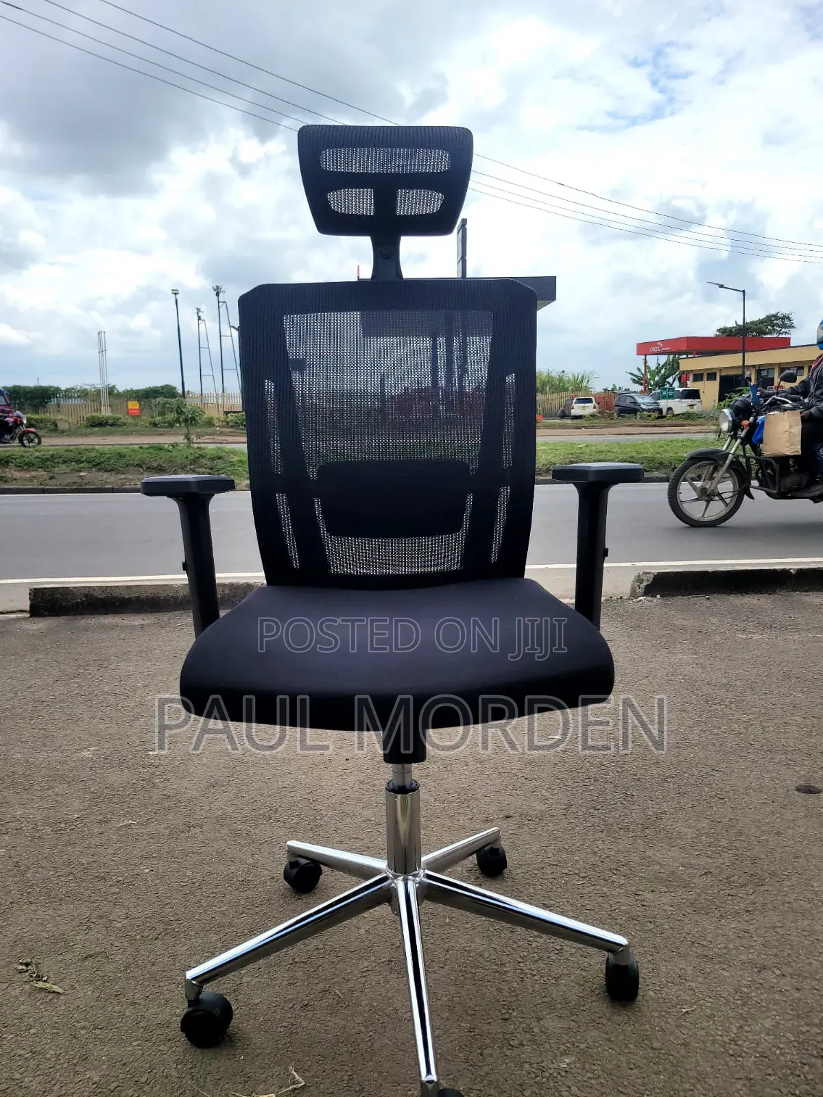 Adjustable High Back Office Chair With Lumbar Support