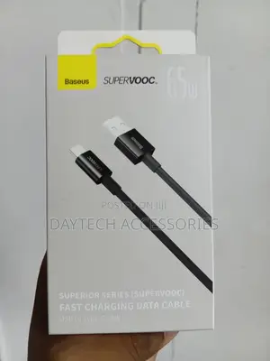 Baseus Usb To Type-c Fast Charging 65w Supervooc - Black