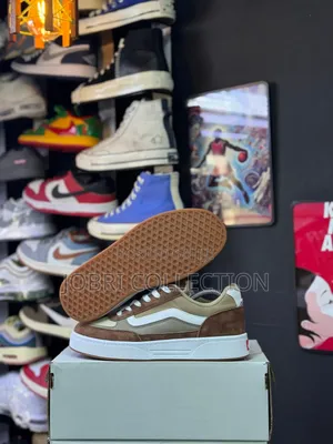 White Brown Vans Hylane Nineties Sneakers