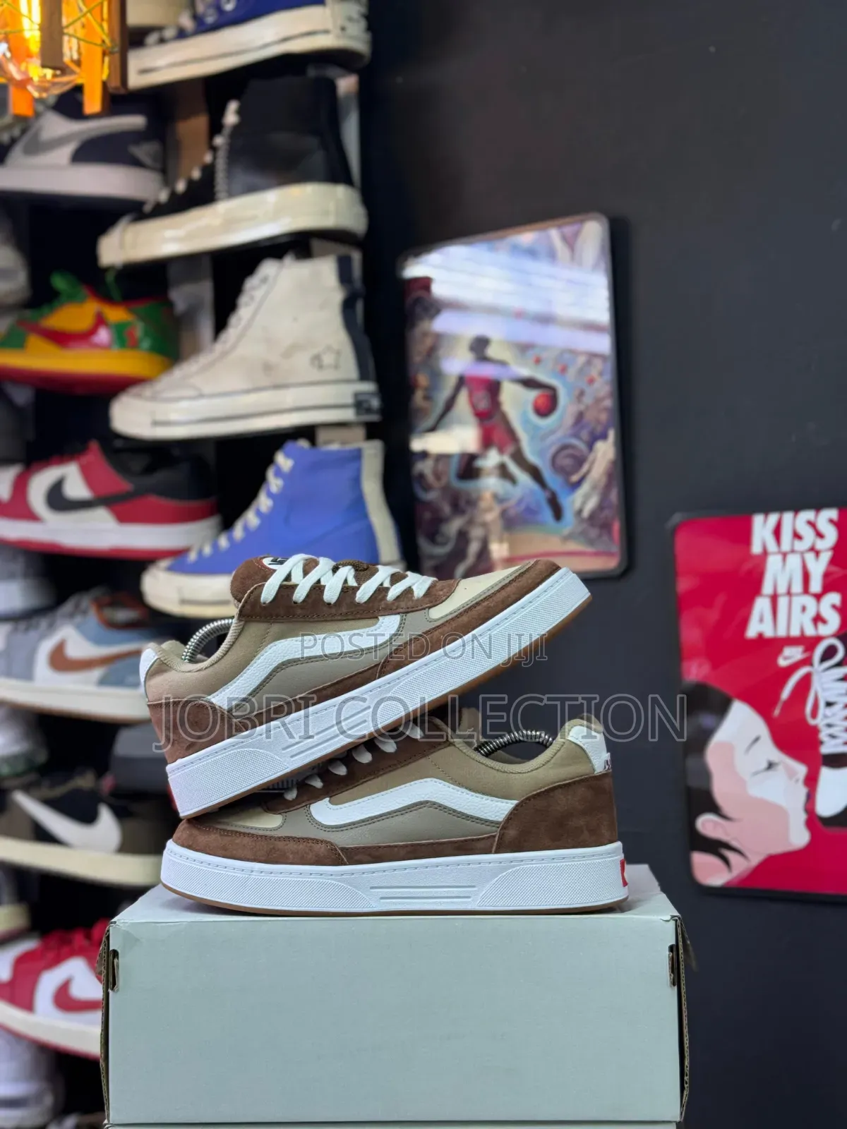 White Brown Vans Hylane Nineties Sneakers