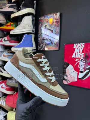 White Brown Vans Hylane Nineties Sneakers