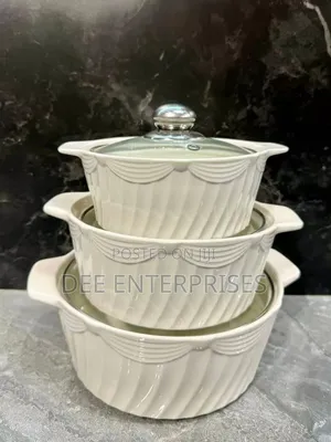 Stylish 3 Course Meal 3in1 Ceramic Serving Dish Casseroles