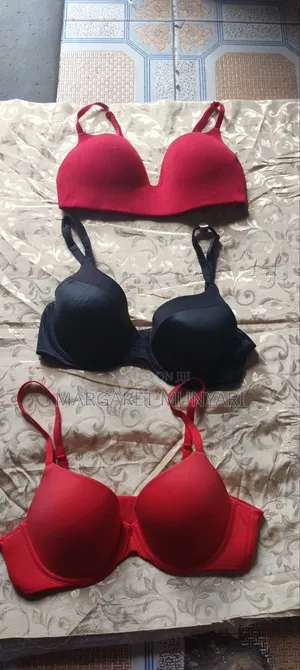 Red Black and Maroon Bra