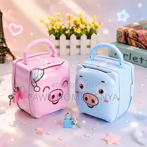 Piggy Bank With Padlock and 2 Keys