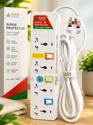 High Astra 4 Way Extension With Surge Protector