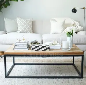 Coffee Table; Rectangular Marble Top Home Coffee Table