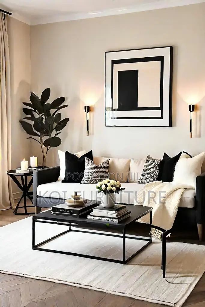 Coffee Table; Rectangular Marble Top Home Coffee Table