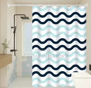 Lines Shower Curtains Shower Curtains Environmental Friendly