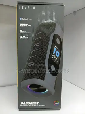Levelo Bassbeat Portable Speaker With Display - Black
