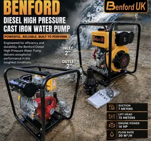 Benford Uk 2 Inch Diesel High Pressure Water Pump 14hp 75m Head