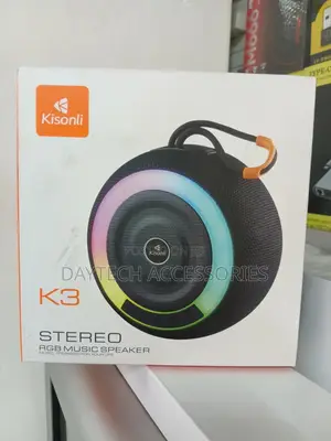This Is a Kisonli Portable Bluetooth Speaker With RGB Lighting.