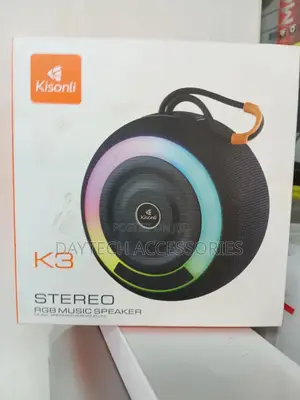 Kisonli 8w Stereo RGB Bluetooth Speaker - Black