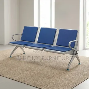 Blue Heavy Duty Link Chair for Reception