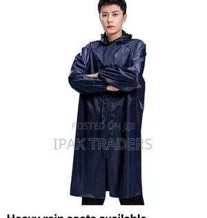 Heavy Duty Raincoat 
With a Hood 
Zipper
Black Navy Blue