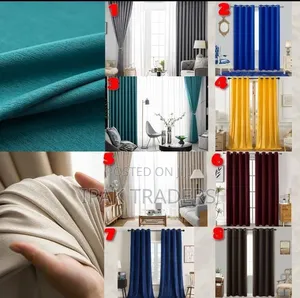 *3 Pc Plain Curtains*2 PCS-Curtains 1.5 M 1 Pc SheerHeight-2.5m